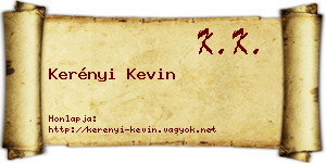 Kerényi Kevin névjegykártya
